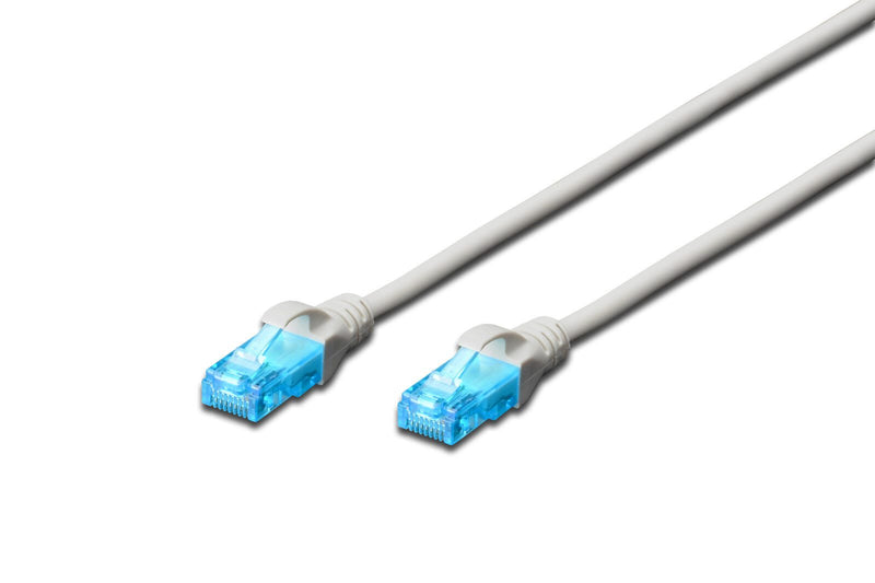 DIGITUS Patch-Kabel RJ-45 (M) zu RJ-45 (M) 10 m CCA U/UTP Cat 5e grau (DK-1512-100)