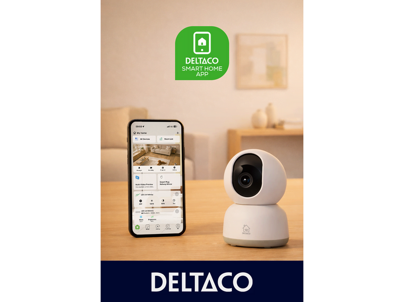 Deltaco Pan & tilt indoor camera 2MP