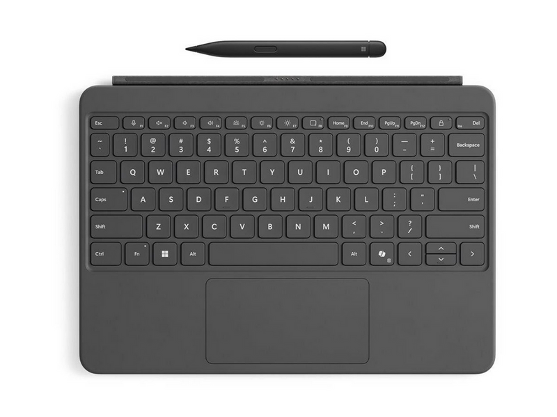 Microsoft Surface Pro Keyboard - 12-inch - keyboard full size - with touchpad accelerometer - slate - with Slim Pen Input Device - Tastatur - Grau