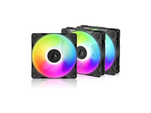 Arctic P14 Pro Reverse A-RGB (3-pack) - Gehäuselüfter - 140mm - Schwarz mit RGB LED