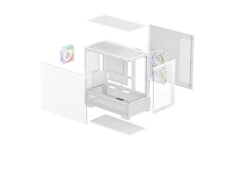 DeepCool CG380 3F - Gehäuse - Minitower - Weiß