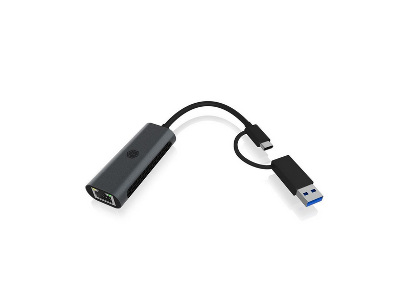 ICY BOX USB Type-A or Type-C 2.5 Gigabit Ethernet LAN adapter