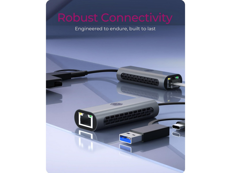 ICY BOX USB Type-A or Type-C 2.5 Gigabit Ethernet LAN adapter