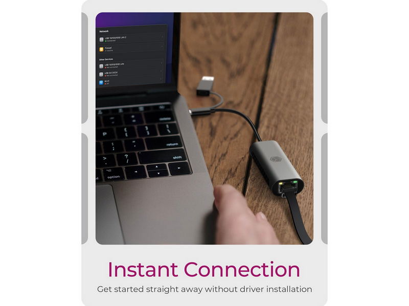 ICY BOX USB Type-A or Type-C 2.5 Gigabit Ethernet LAN adapter