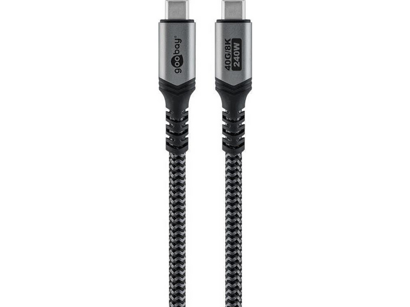 Pro USB-C <-> USB-C - 1.8m - 240 Watt Power Delivery - USB 4.0 / Thunderbolt 4 - Schwarz
