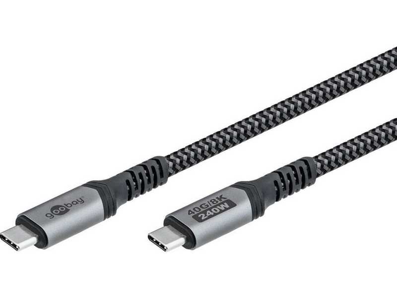 Pro USB-C <-> USB-C - 1.8m - 240 Watt Power Delivery - USB 4.0 / Thunderbolt 4 - Schwarz