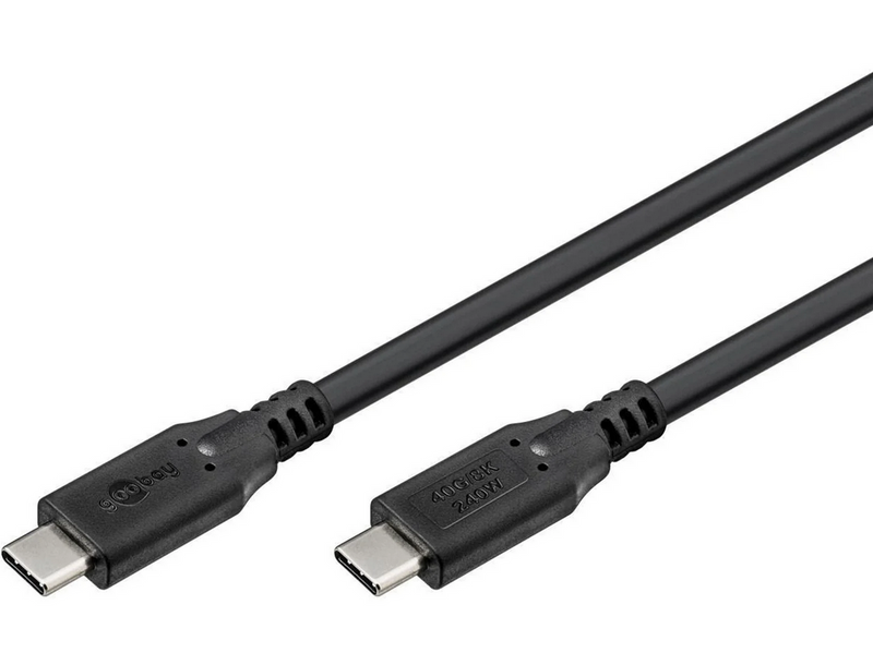 Pro USB-C <-> USB-C - 1.8m - 240 Watt Power Delivery - USB 4.0 / Thunderbolt 4 - Schwarz