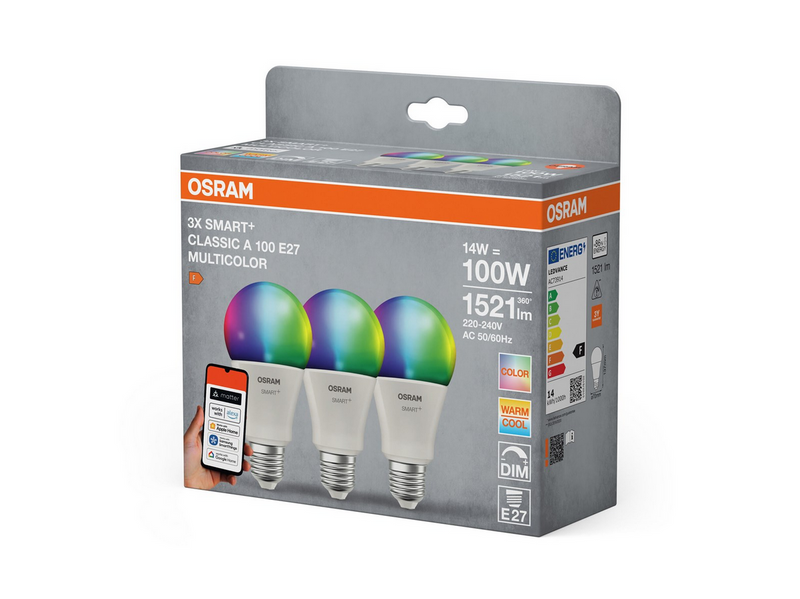 Osram SMART+ frosted standard 14W/RGBW (100W) frosted E27 3-pack