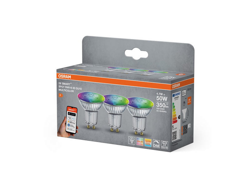 Osram SMART+ frosted PAR16 4.7W/RGBW (50W) GU10 3-pack