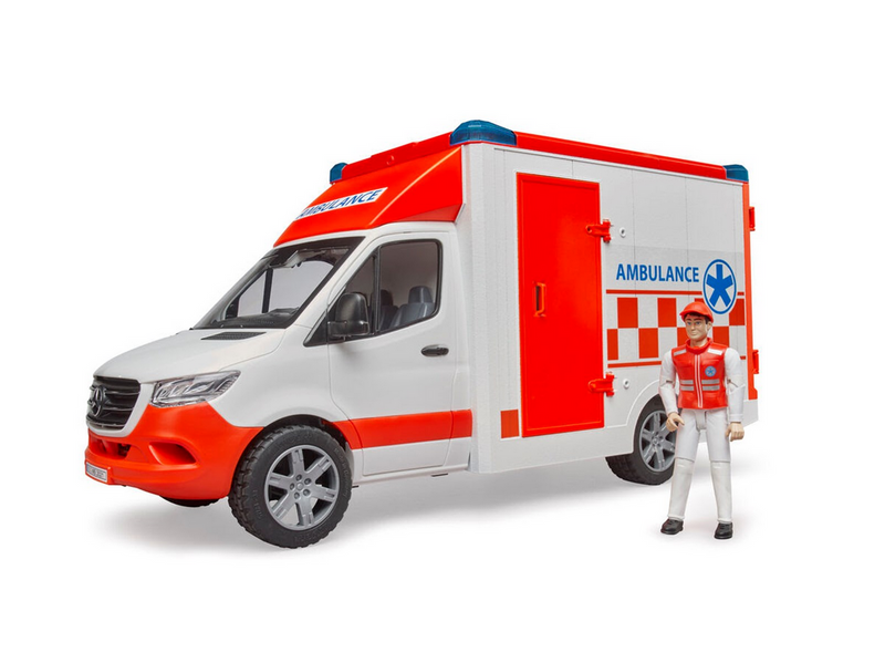 Bruder Mercedes-Benz Sprinter Krankenwagen mit Fahrer Spielzeug