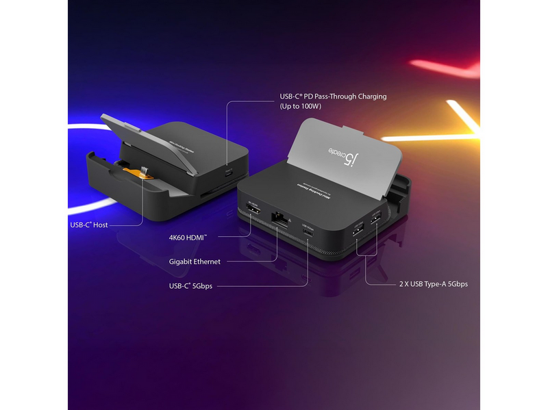 j5create Omni Side Dock for Nintendo Switch 2 and Steam Deck