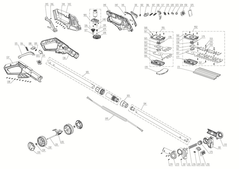 Einhell Akku-Gras- und Strauchschere GE-CG 18/100 Li T-Solo (3410310)