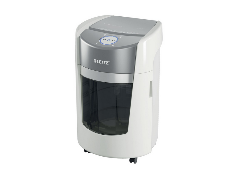 Leitz IQ OptiMax Small Office 350 Mikroschnitt Aktenvernichter Sicherheitsstufe P-5 22L - Weiß