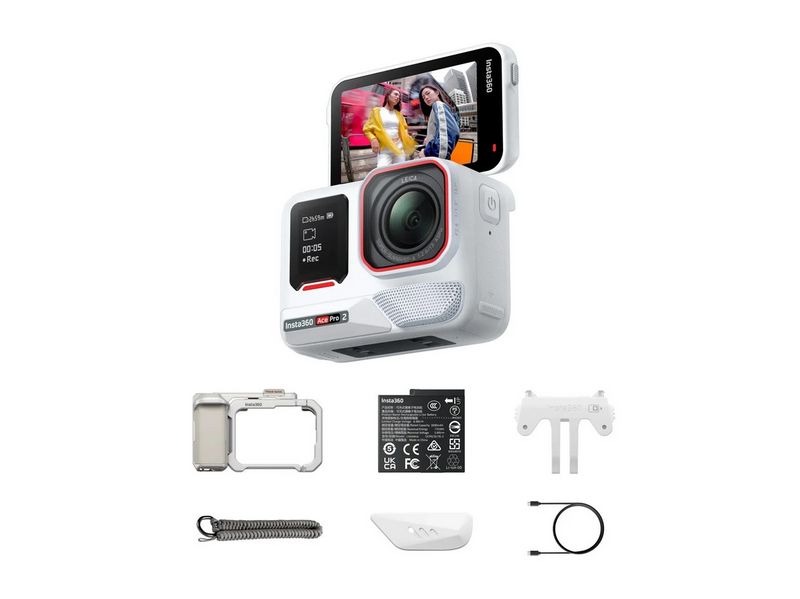 Insta360 Ace Pro 2 - Arctic White | Xplorer Bundle - Moonlight Silver