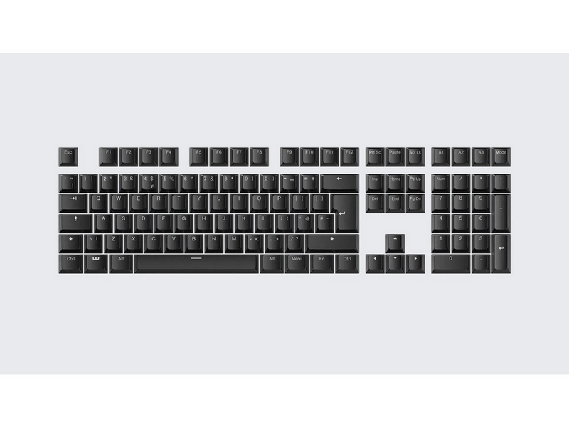 Wooting PBT ISO (UK) & ANSI (US) Keycaps - Just Black - Keycaps - Englisch (US) - Schwarz