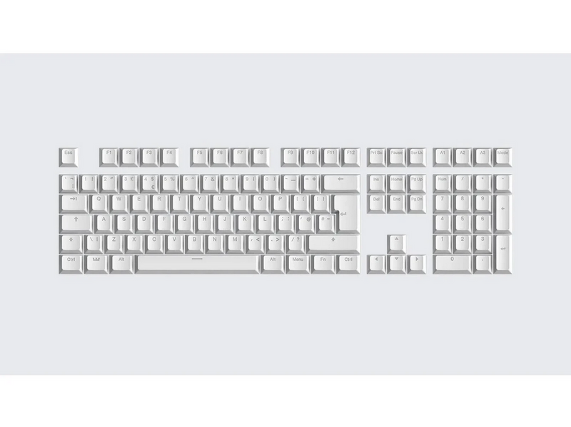 Wooting PBT ISO (UK) & ANSI (US) Keycaps - Just White - Keycaps - Englisch (US) - Weiss