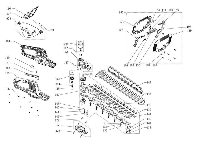 Einhell Akku-Heckenschere GE-CH 36/61 Li-Solo (3410965)
