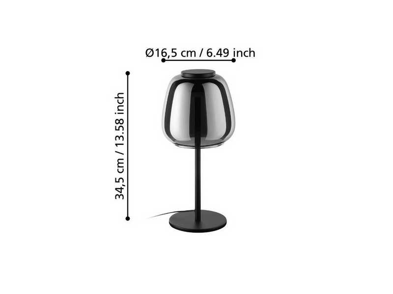 EGLO ALFERO-Z TISCH RGB/CCT 1000LM SCHWARZ/CHROM/TRANSP.