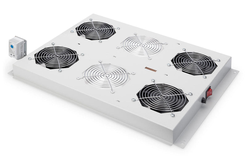 Digitus Dachlüftermodule für 19' Unique Schränke 4 Lüfter RAL7035 grau (DN-19 FAN-4-SRV)