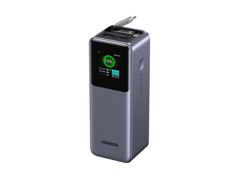 UGREEN 165 W Power Bank with Retractable Cable - 20000 mAh
