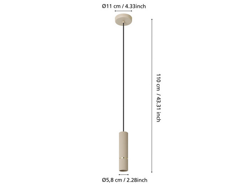 EGLO CAMINIA Pendelleuchte GU10 345LM 3000K SAND/BM