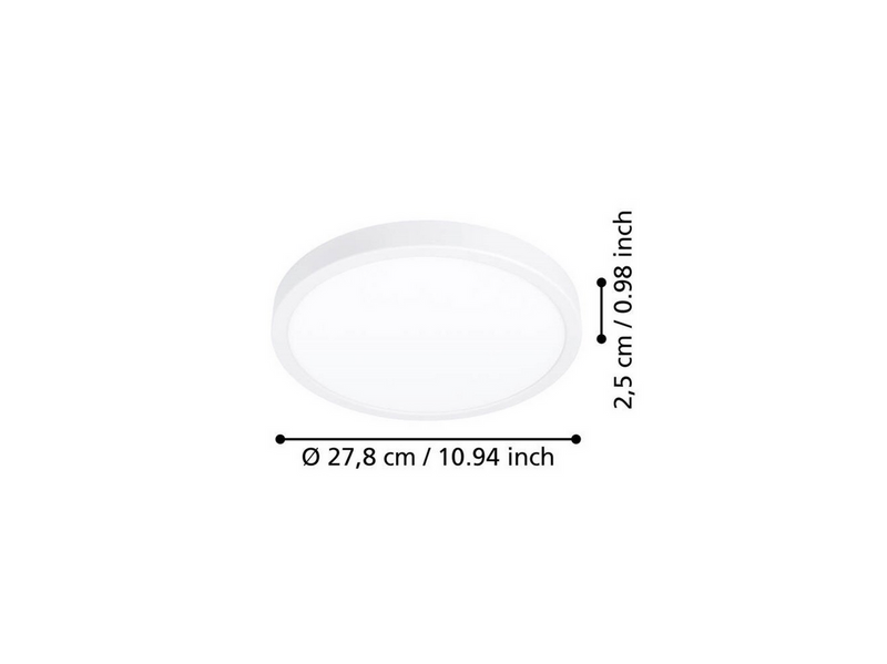 EGLO FUEVA 6 PLAFOND Ø280 CCT 14.2W 2000LM WEISS