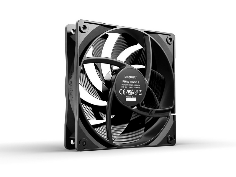 be quiet! Pure Wings 3 120 HS (3-pack) - Gehäuselüfter - 120mm - Schwarz - 30 dBA