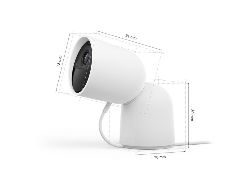 Philips Hue Secure 2K wired camera with desktop stand - white