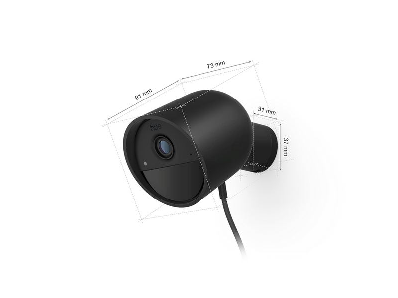 Philips Hue Secure 2K wired camera - black