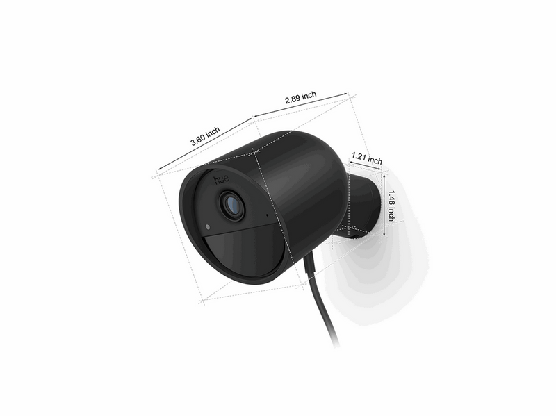 Philips Hue Secure 2K wired camera - black