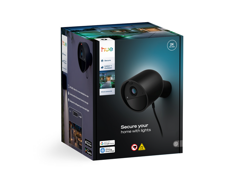 Philips Hue Secure 2K wired camera - black