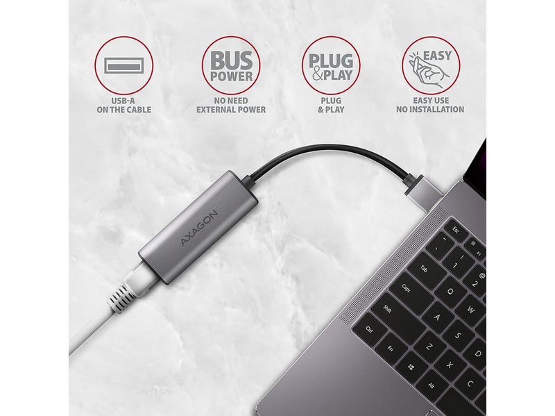 AXAGON 2.5 Gigabit Ethernet USB-A External Network Adapter