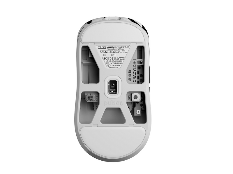 Pulsar X2 CRAZYLIGHT Mini Wireless - Boardzy Limited Edition - Gaming Maus (Weiß)