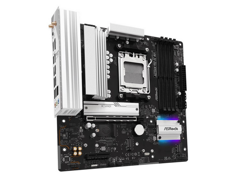 ASRock A620AM PRO RS WIFI Mainboard - AMD A620A - AMD AM5 - DDR5 RAM - Micro-ATX