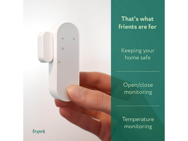 frient Entry Sensor 2 Pro. Tür- und Fensterkontakt. Magnetischer Sensor. Temperaturerkennung. Zigbee. Kompatibel mit Homey und SmartThings