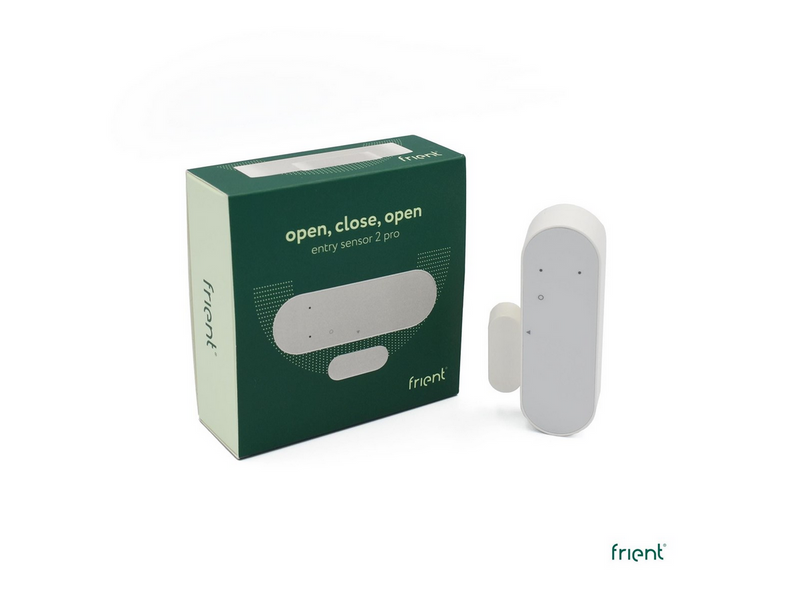 frient Entry Sensor 2 Pro. Tür- und Fensterkontakt. Magnetischer Sensor. Temperaturerkennung. Zigbee. Kompatibel mit Homey und SmartThings