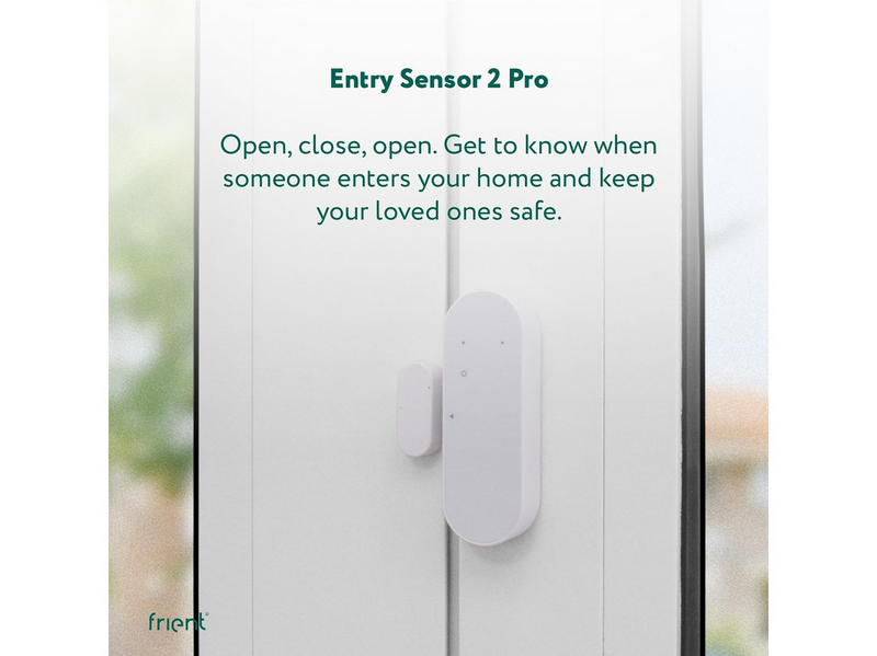 frient Entry Sensor 2 Pro. Tür- und Fensterkontakt. Magnetischer Sensor. Temperaturerkennung. Zigbee. Kompatibel mit Homey und SmartThings