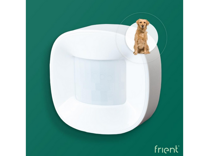 frient Motion Sensor 2 Pet, Haustierimmune Bewegungserkennung, Bewegung, Licht- und Temperaturüberwachung, Smart Home Automation, Zigbee, Funktioniert mit Homey und SmartThings