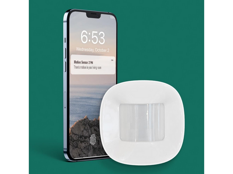frient Motion Sensor 2 Pet, Haustierimmune Bewegungserkennung, Bewegung, Licht- und Temperaturüberwachung, Smart Home Automation, Zigbee, Funktioniert mit Homey und SmartThings