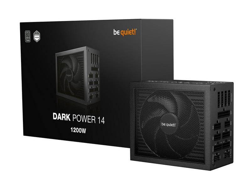 be quiet! Dark Power 14 Netzteile - 1200 Watt - 140 mm - ATX 3.1 - 80 Plus Titanium (bis zu 90% effektiv)