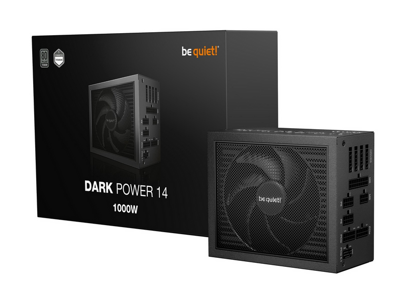be quiet! Dark Power 14 Netzteile - 1000 Watt - 140 mm - ATX 3.1 - 80 Plus Titanium (bis zu 90% effektiv)