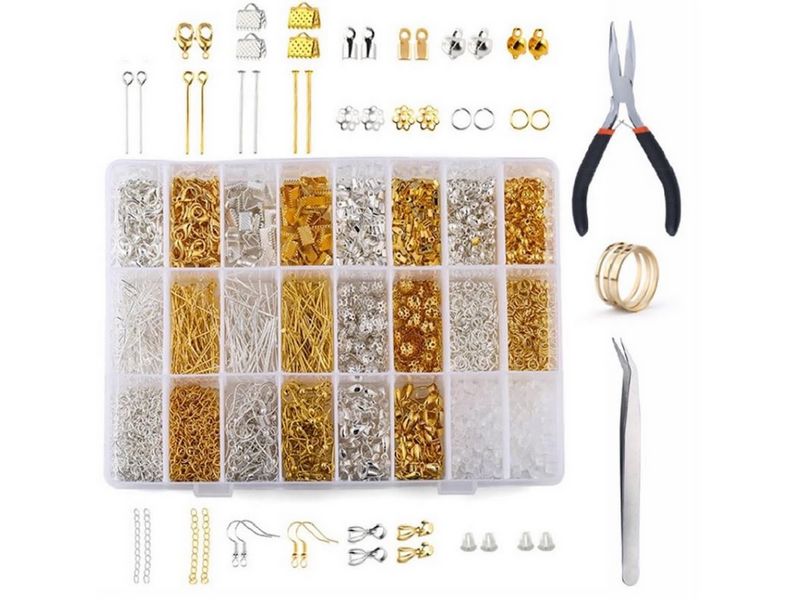 Pro Metall Schmuckset - Metallperlen - 1200 Teile