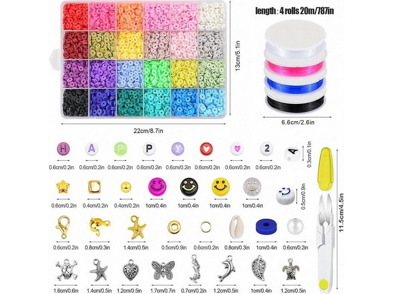 Pro Merkki Schmuckset - Heishi- & Charm-Perlen - 7000 Stk.