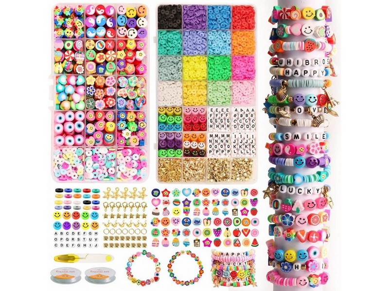 Pro Fimo Schmuckset - Heishi- & Charm-Perlen - 4500 Stk.