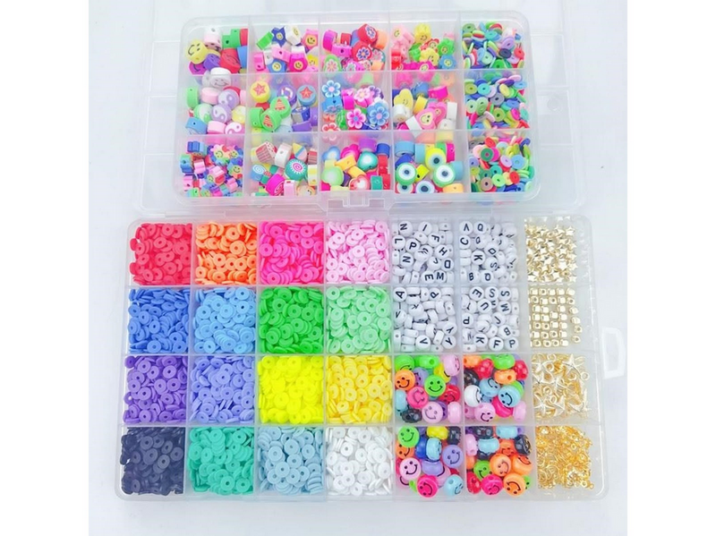 Pro Fimo Schmuckset - Heishi- & Charm-Perlen - 4500 Stk.