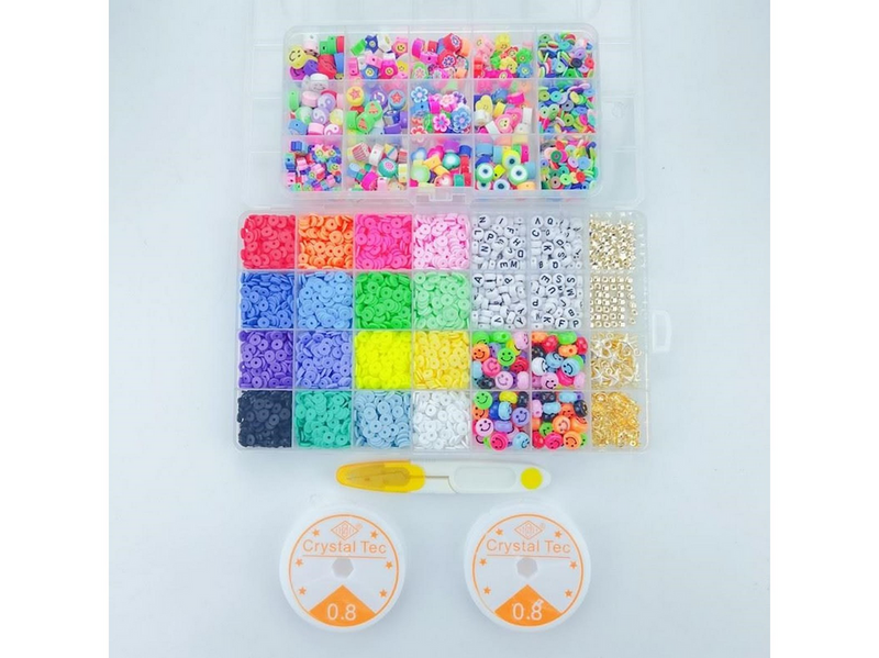 Pro Fimo Schmuckset - Heishi- & Charm-Perlen - 4500 Stk.