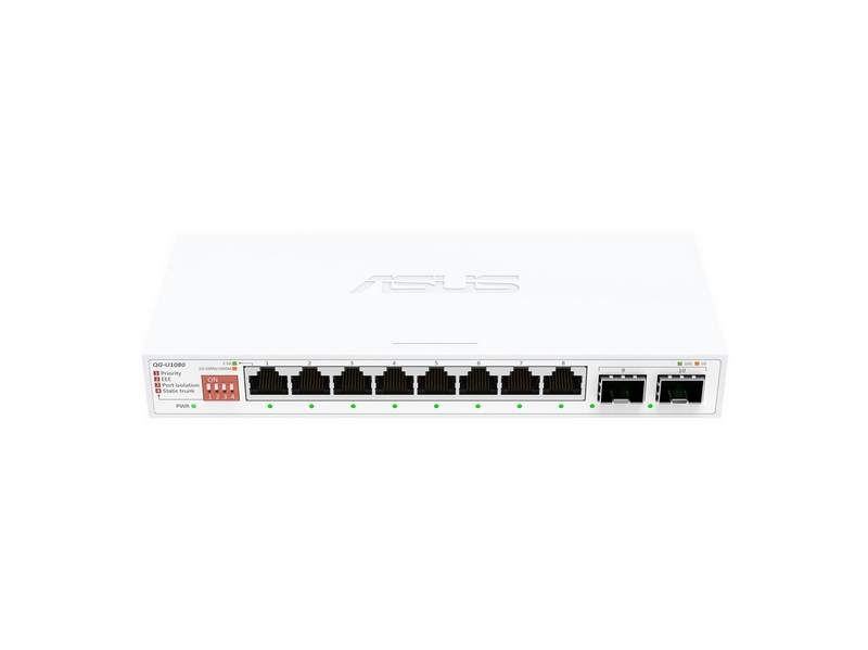 ASUS QG-U1080 8-Port 2.5G and 2-Port 10G SFP+ Unmanaged Switch