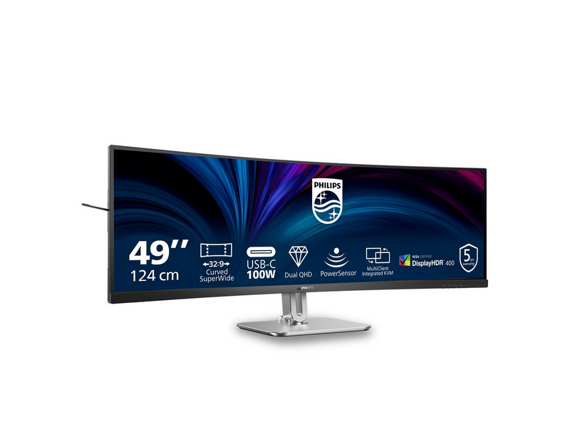 49" Philips 49B2U5900C - 5120x1440 - 75Hz - VA - 100W USB-C - KVM switch