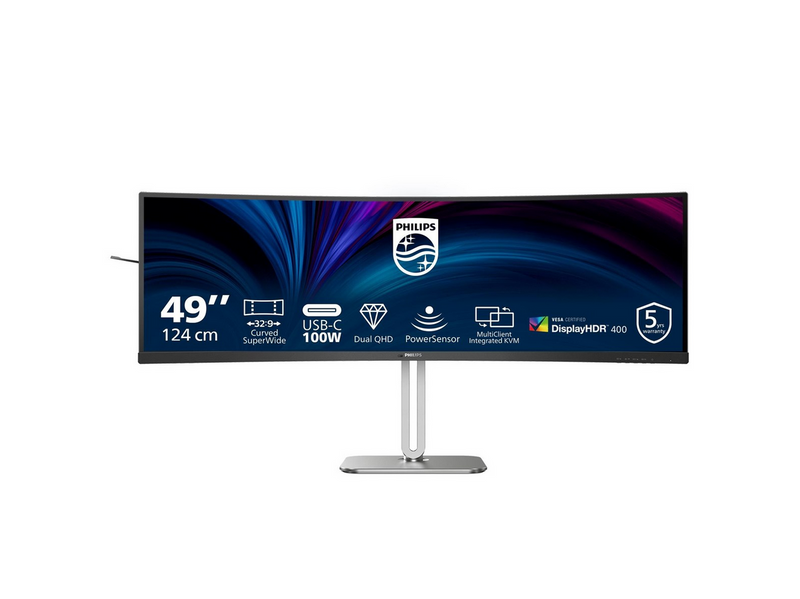 49" Philips 49B2U5900C - 5120x1440 - 75Hz - VA - 100W USB-C - KVM switch