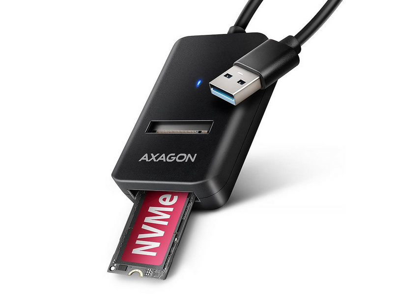 AXAGON USB-A 10 Gbps M.2 Adapter for NVMe & SATA SSD